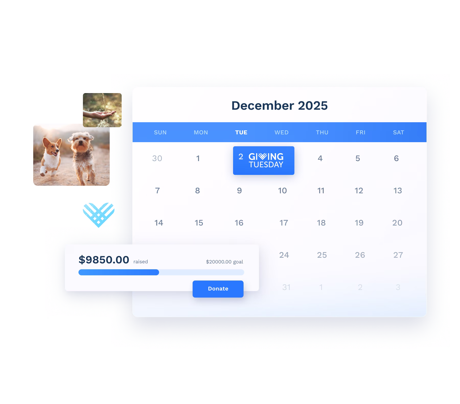 Giving Tuesday Resources - A December 2024 calendar with Giving Tuesday highlighted