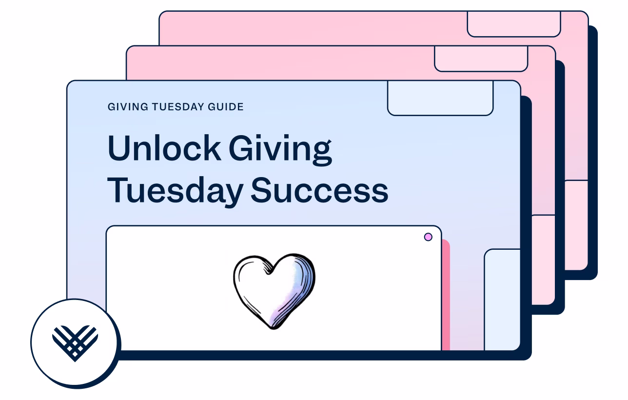 Giving Tuesday Examples - Two campaign pages with progress bars; one showing a fluffy white dog and the other showing a smiling child with paint on their face.