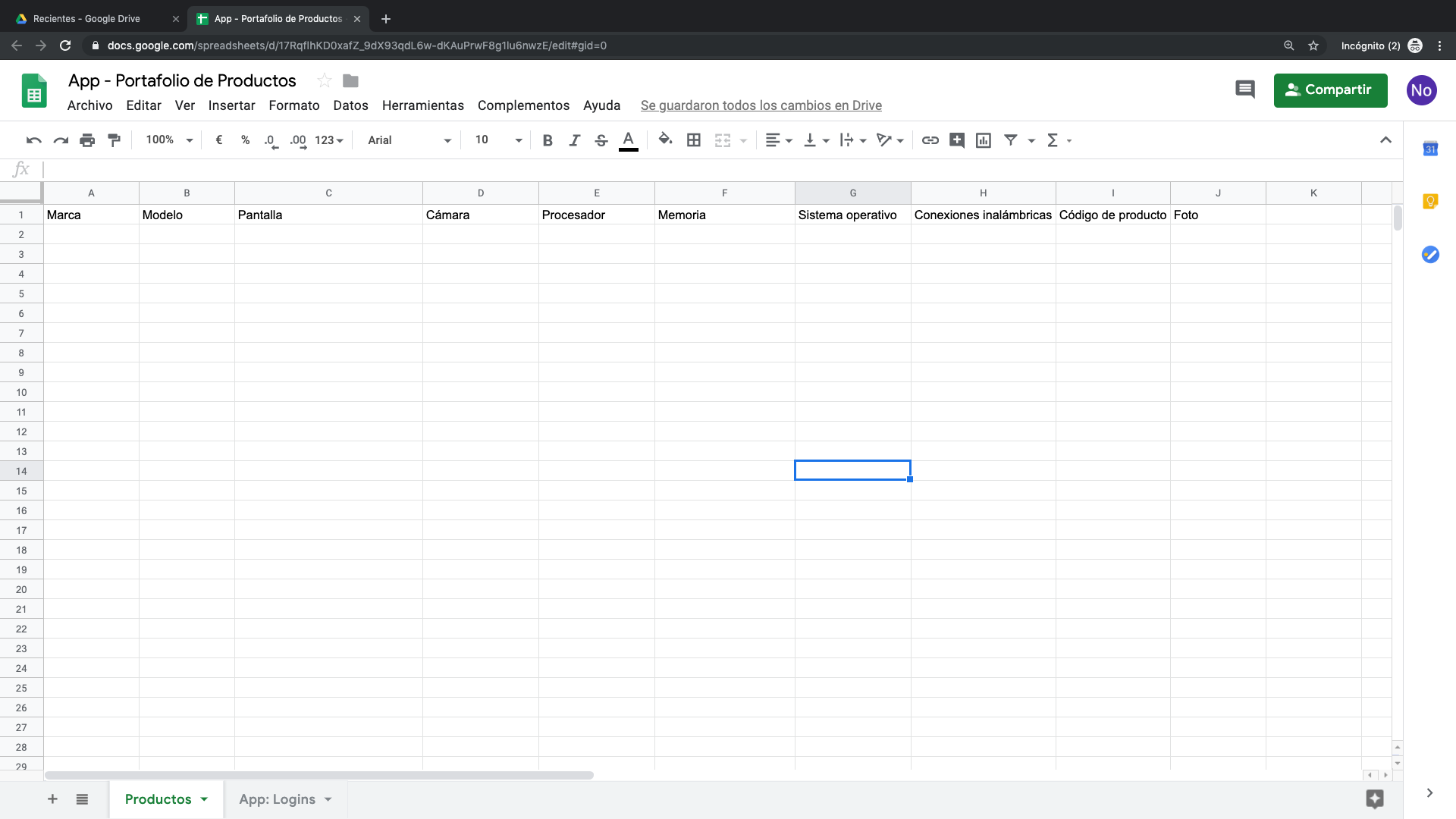 Cómo crear una aplicación de portafolio de productos para dispositivos móviles usando Glide - Paso 3