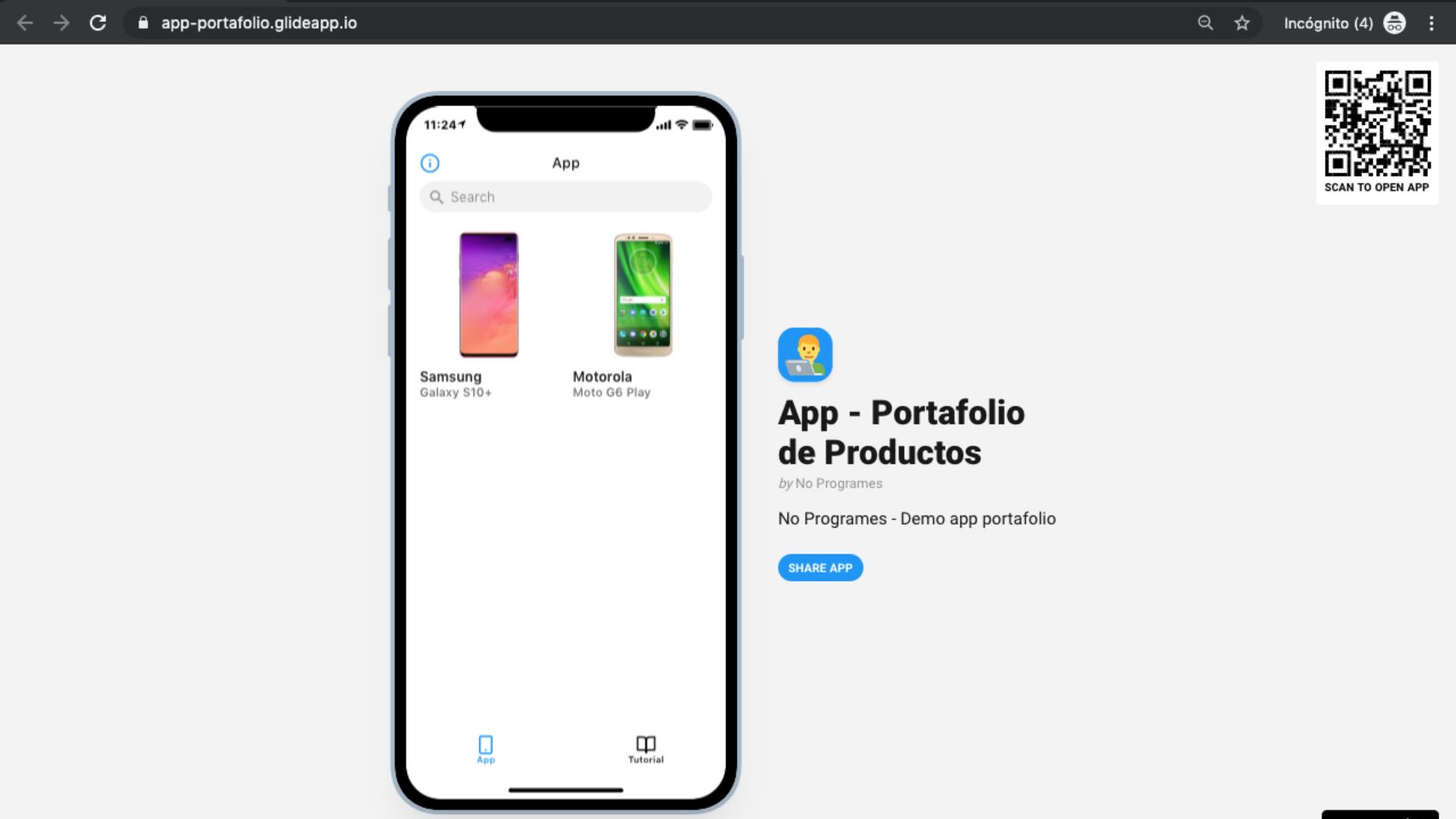 Cómo crear una aplicación de portafolio de productos para dispositivos móviles usando Glide - Paso 14.1