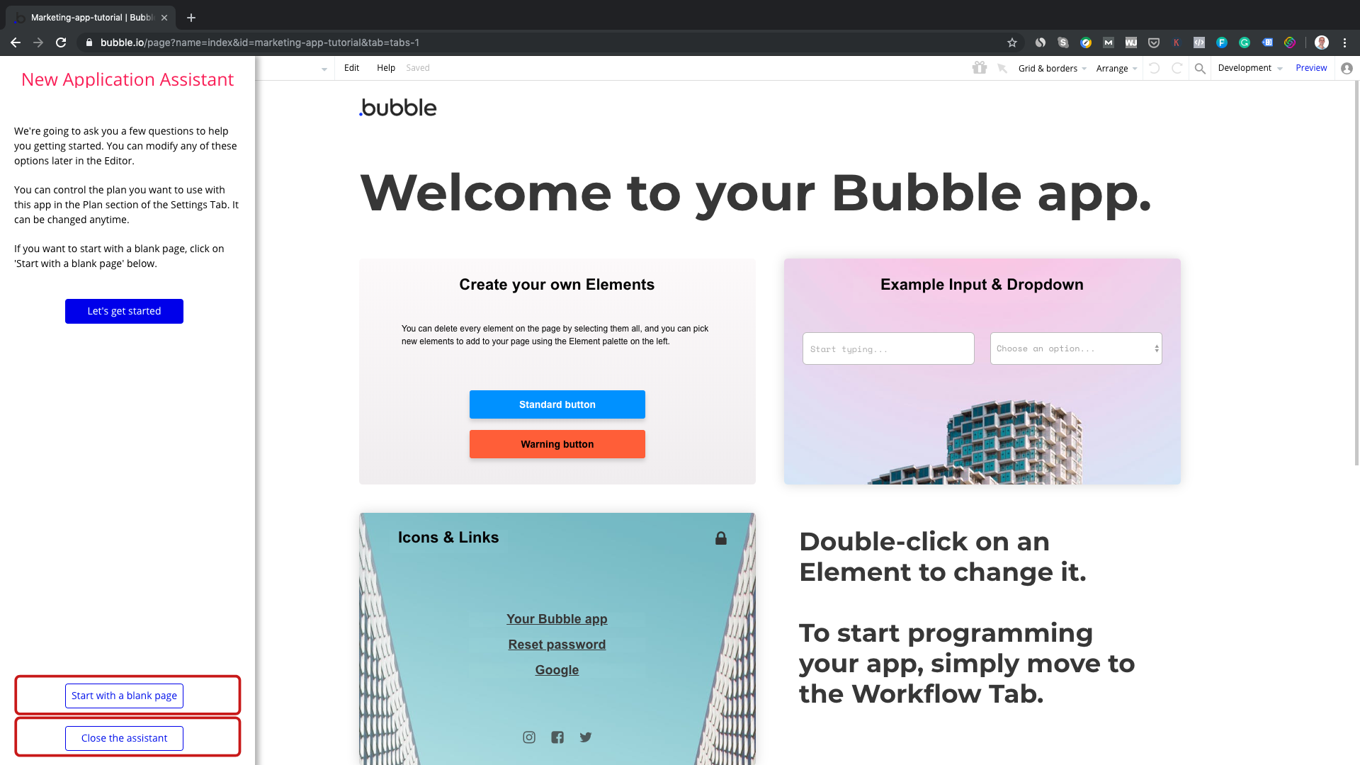 Cómo crear un marketplace como MercadoLibre sin programar usando Bubble. Iniciar proyecto 3