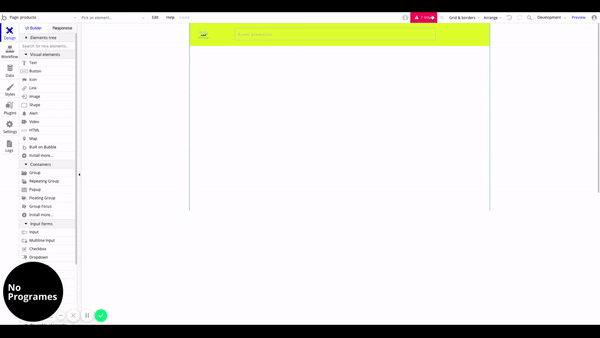 Cómo crear un marketplace como MercadoLibre sin programar usando Bubble. Agregar contenido a la página de producto. Información de los productos 2
