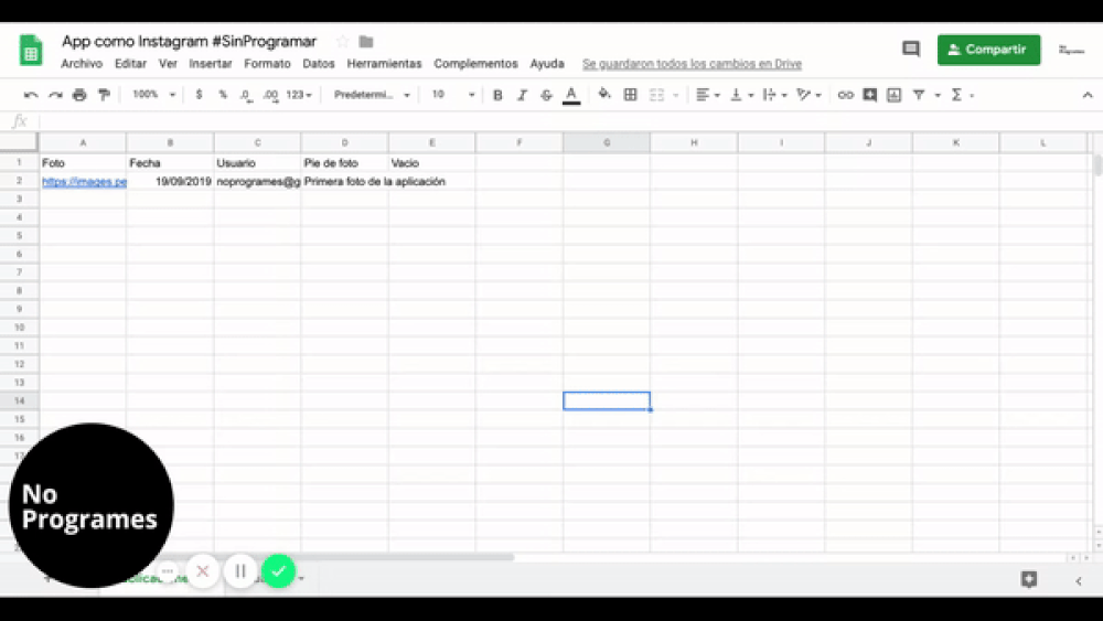 Cómo crear una aplicación como Instagram sin programar usando Glide - paso 16