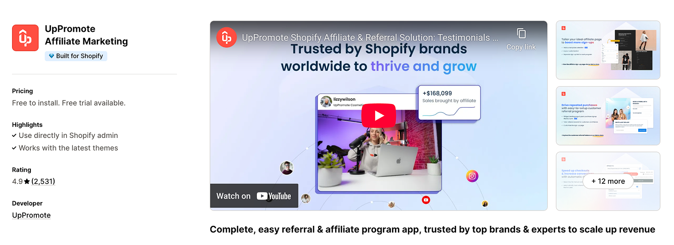 UpPromote lets you run and track affiliate, creator, and ambassador programs in one place