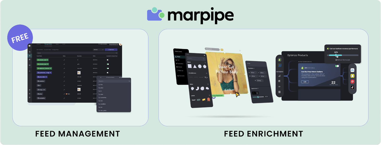 Marpipe combines feed management and creative enrichment in one powerful DPA platform.