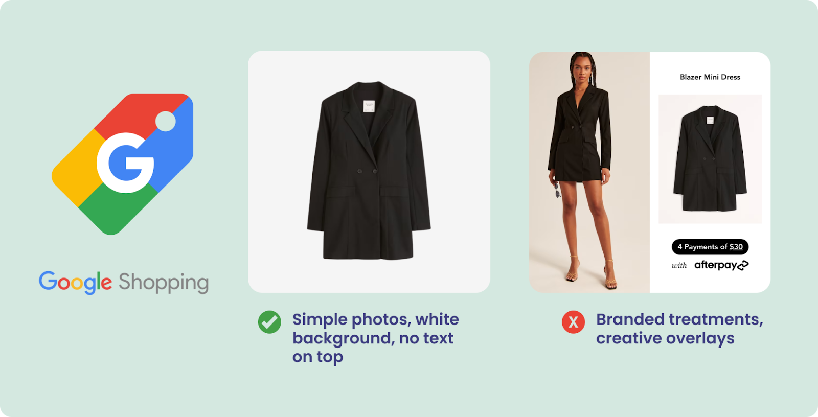 Use clean and high-quality images to meet Google Shopping standards for product images