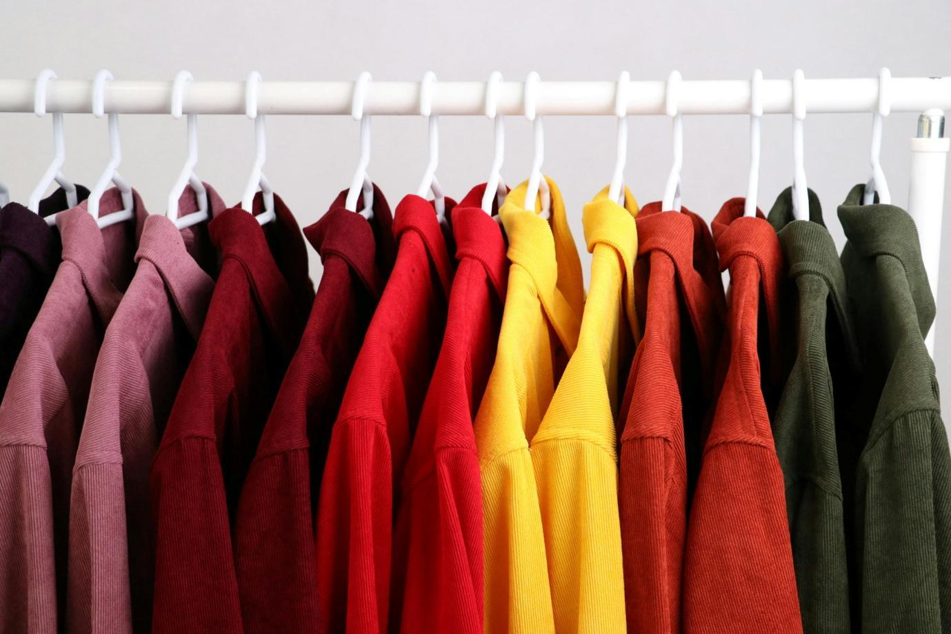 A rack of winter clothes manufactured by Lefty Production Co.