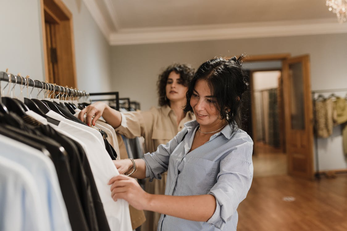two women shopping for clothes made by Lefty Production Co.
