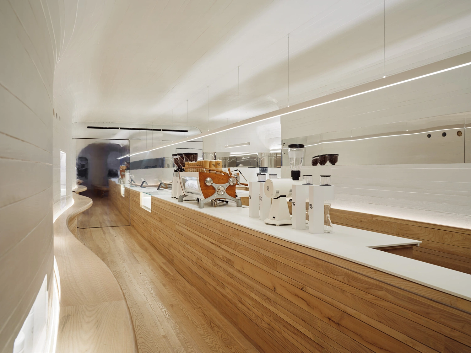 % Arabica New York Midtown by Curtis Su Associates, New York City Guide, cafe interior design, coffee place