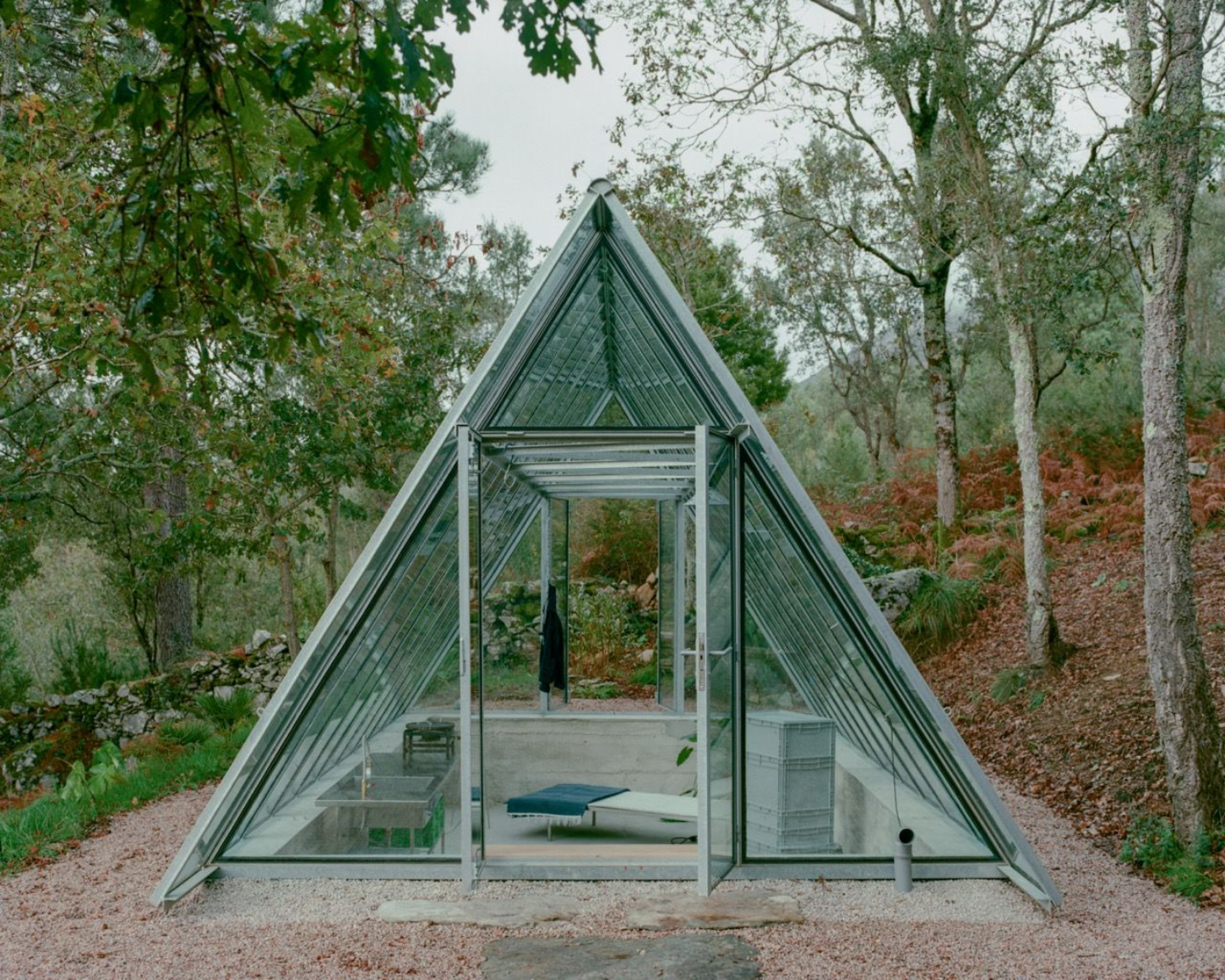 Glass house-stone house by Dyvik Kahlen Architects, architecture, pavilion, summer house