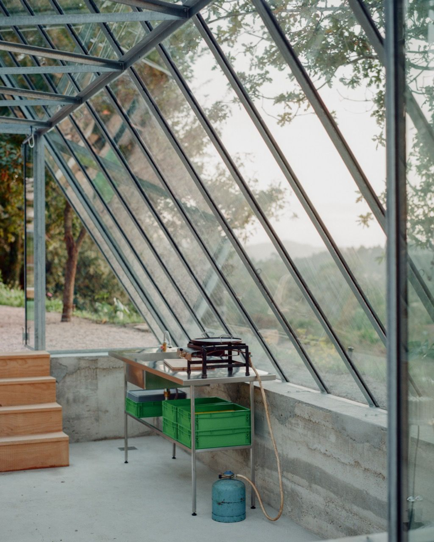 Glass house-stone house by Dyvik Kahlen Architects, architecture, pavilion, summer house