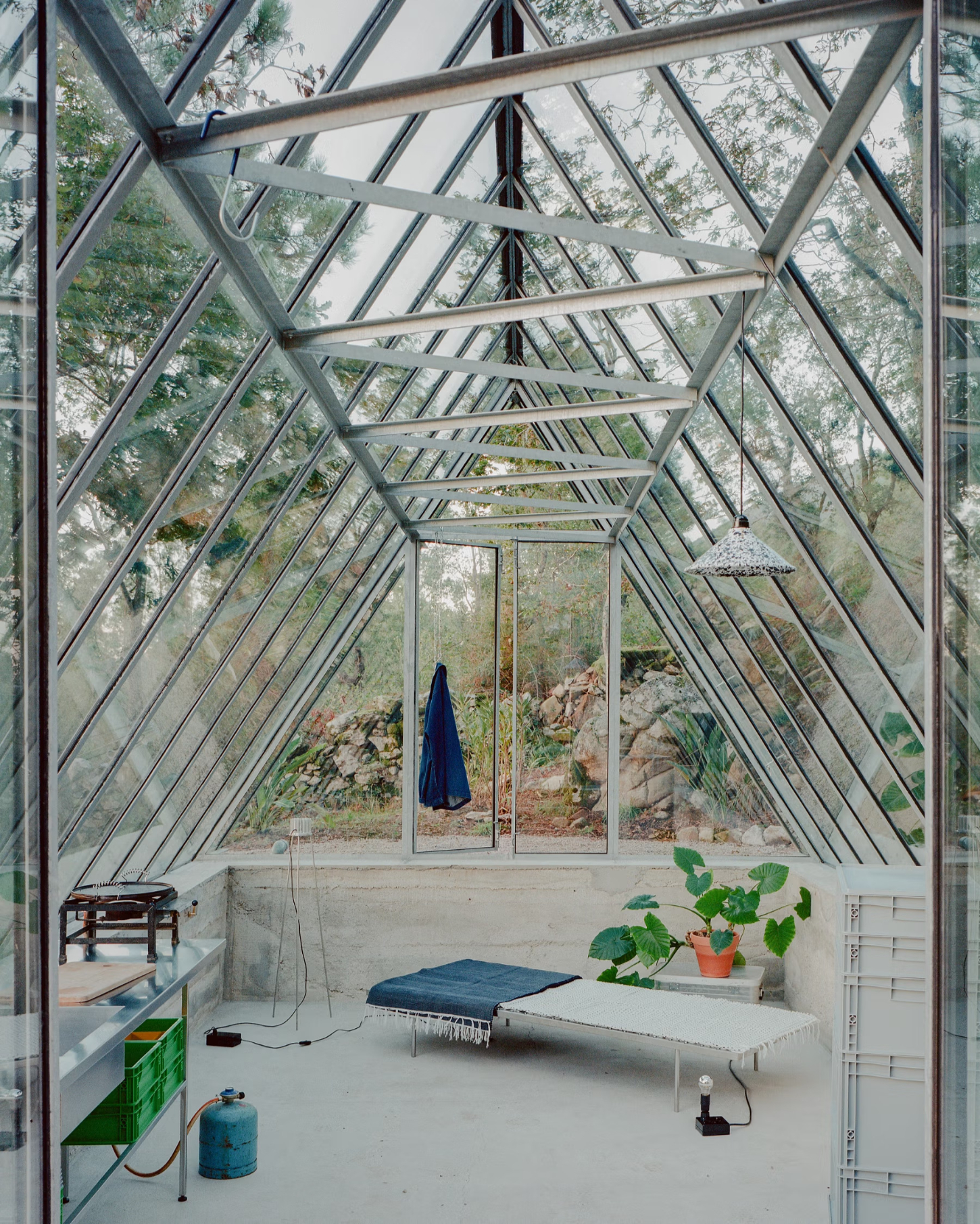 Glass house-stone house by Dyvik Kahlen Architects, architecture, pavilion, summer house