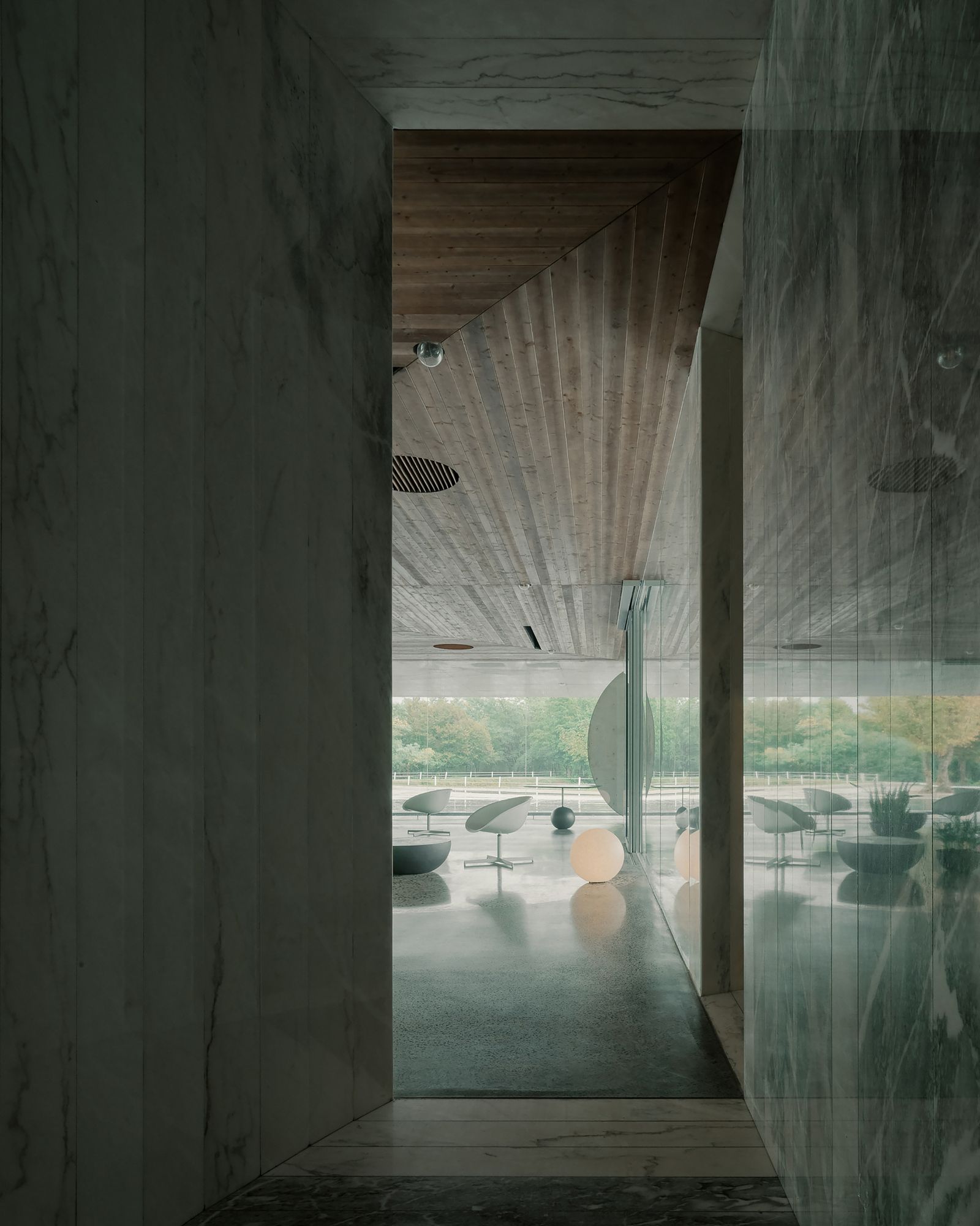 Reception Pavilion by David Giorgadze Architects, concrete lakeside reception pavilion at Kvareli Lake in Kakheti, Georgia, architecture