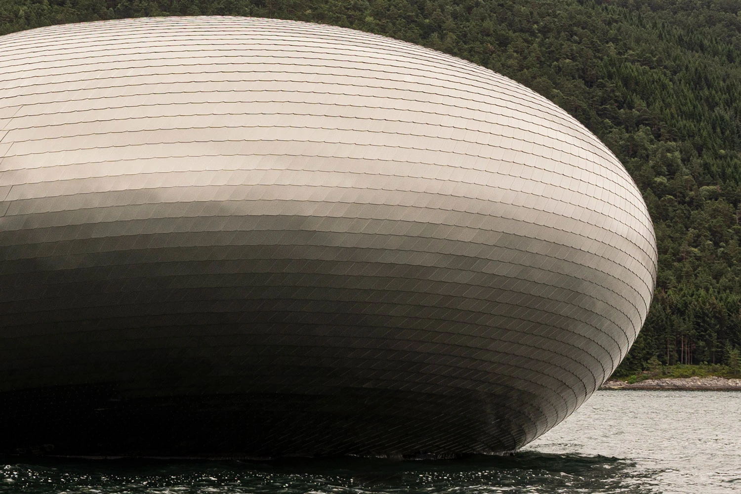Iris Restaurant interior by Norm Architects inside the Salmon Eye floating structure, Norway Guide, architecture
