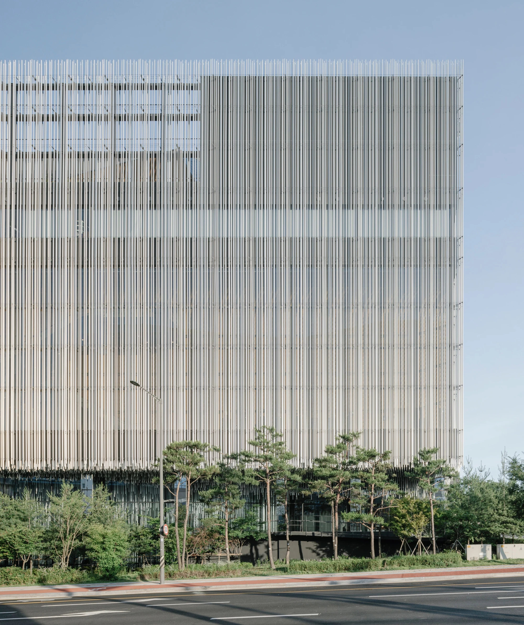 The Audeum audio museum by Kengo Kuma with aluminum louvers and wood interior, Seoul Guide