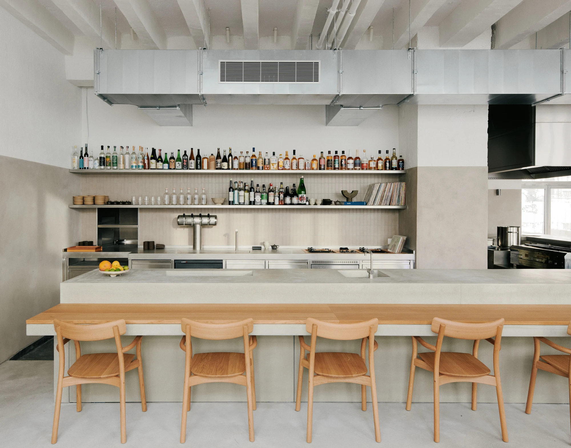 Stoke yakitori restaurant interior by Studio Mark Randel in historic building, Berlin Guide, Kreuzberg, japanese cuisine