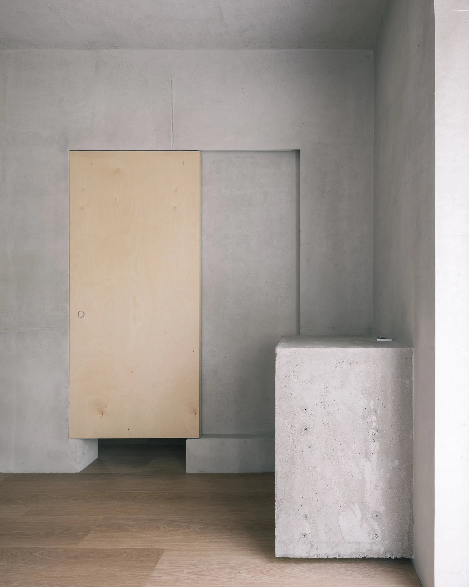 AT.MOS.PHERE work retreat by Agit Studio Architects with concrete and timber volumes, family house, architecture, South Korea