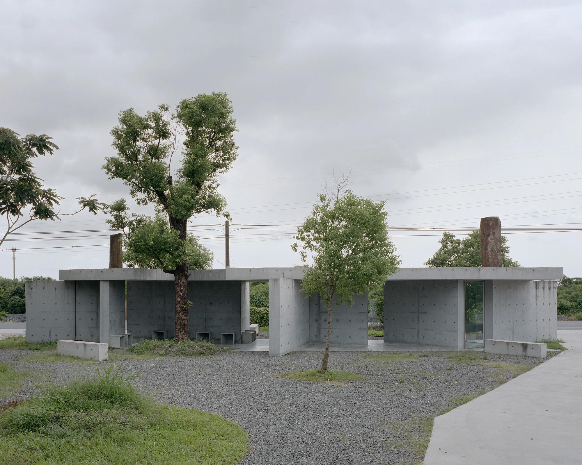 Entry Pavilion by metrics architecture studio, hospital pavilion, Taiwan Guide, concrete architecture, public space