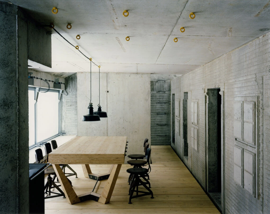 Hut on Fichtelberg by AFF Architekten in Tellerhäuser Germany, concrete mountain cabin in snowy Ore Mountains landscape, architecture