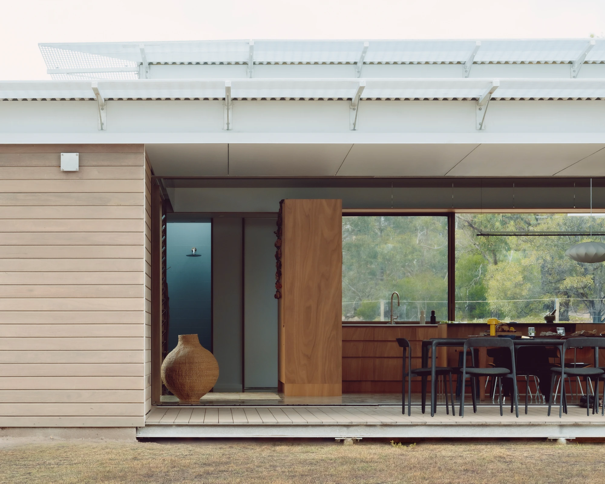 Ironbark House by Not All Architecture on Great Ocean Road Australia, coastal bush retreat with ironbark timber cladding galvanised steel frame and Utzon-inspired modular planning