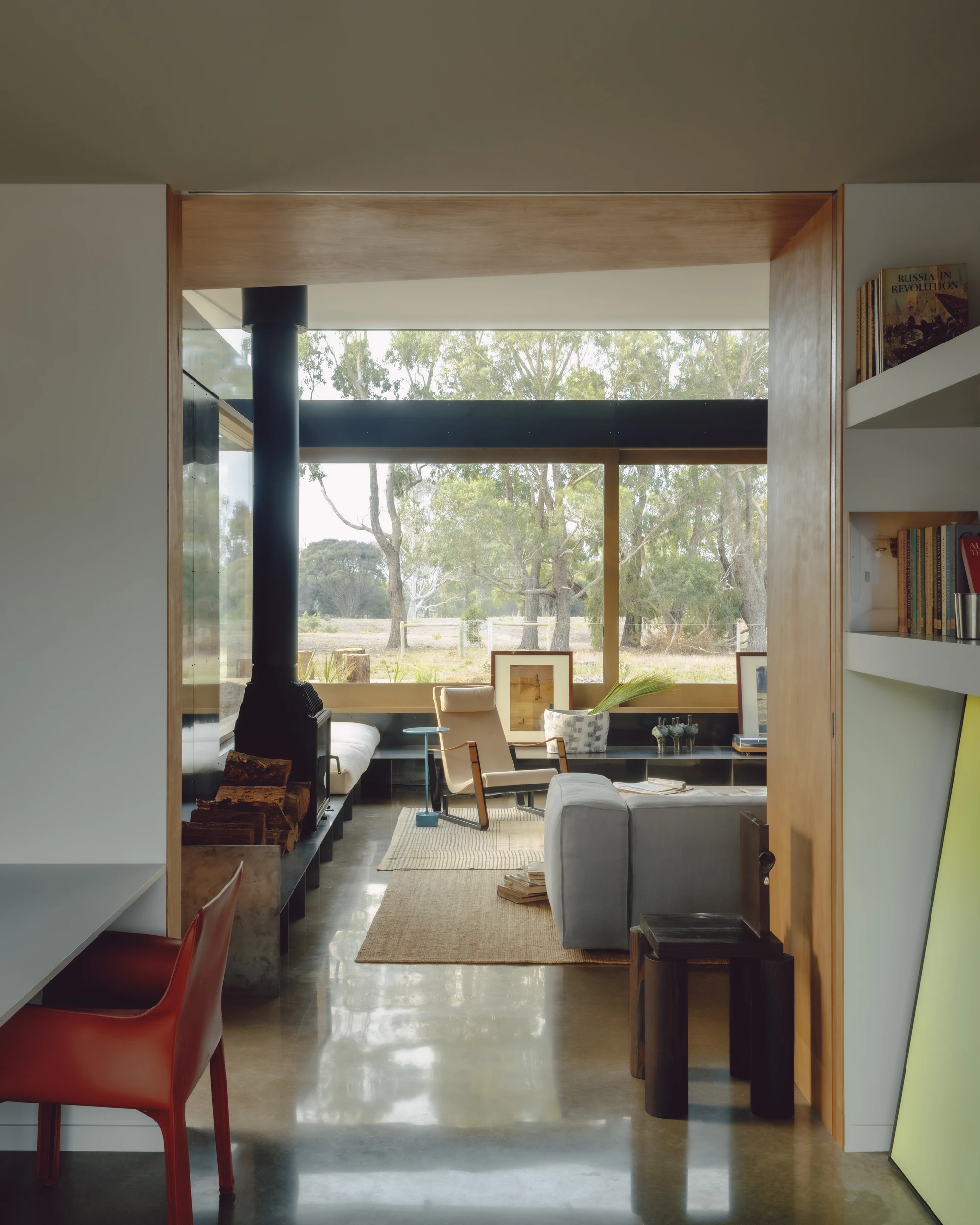 Ironbark House by Not All Architecture on Great Ocean Road Australia, coastal bush retreat with ironbark timber cladding galvanised steel frame and Utzon-inspired modular planning