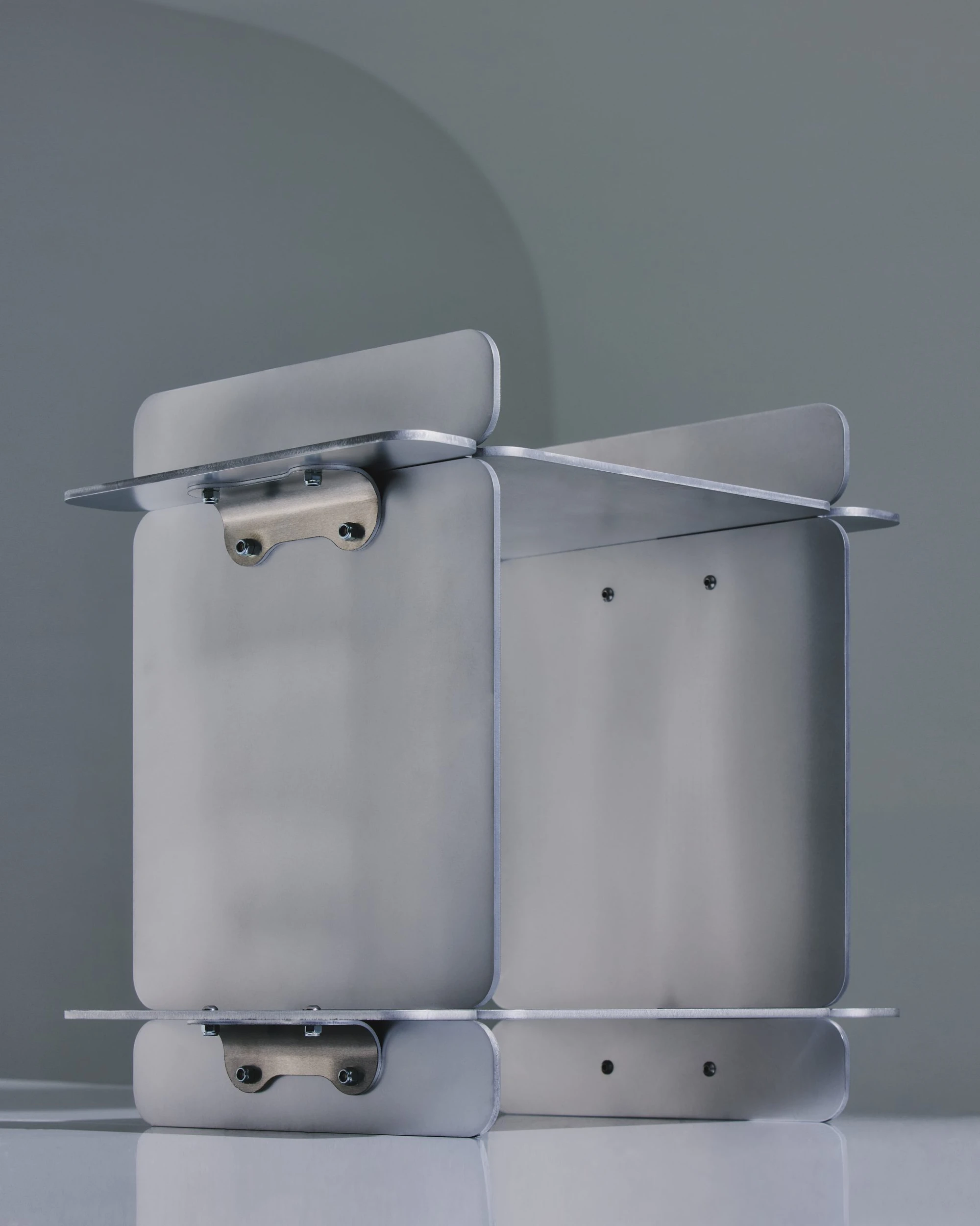 LESORR furniture design by David Raymond in Quebec Canada, raw aluminium objects from Rounded Edges Collection, slowness as design methodology featured in C41 Magazine