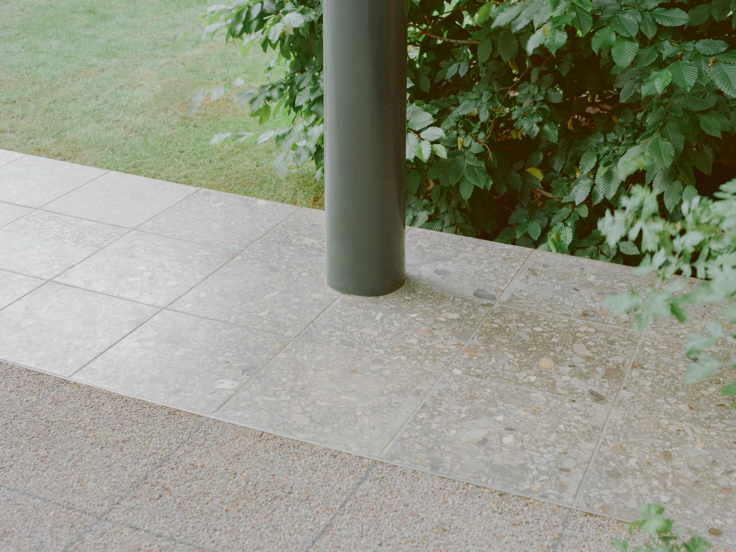 Exeter Road Pavilion by Neiheiser Argyros in London UK, adaptive reuse Victorian outbuilding with perforated stainless steel cabinet marble counterweight and Fischli Weiss inspired structural precarity
