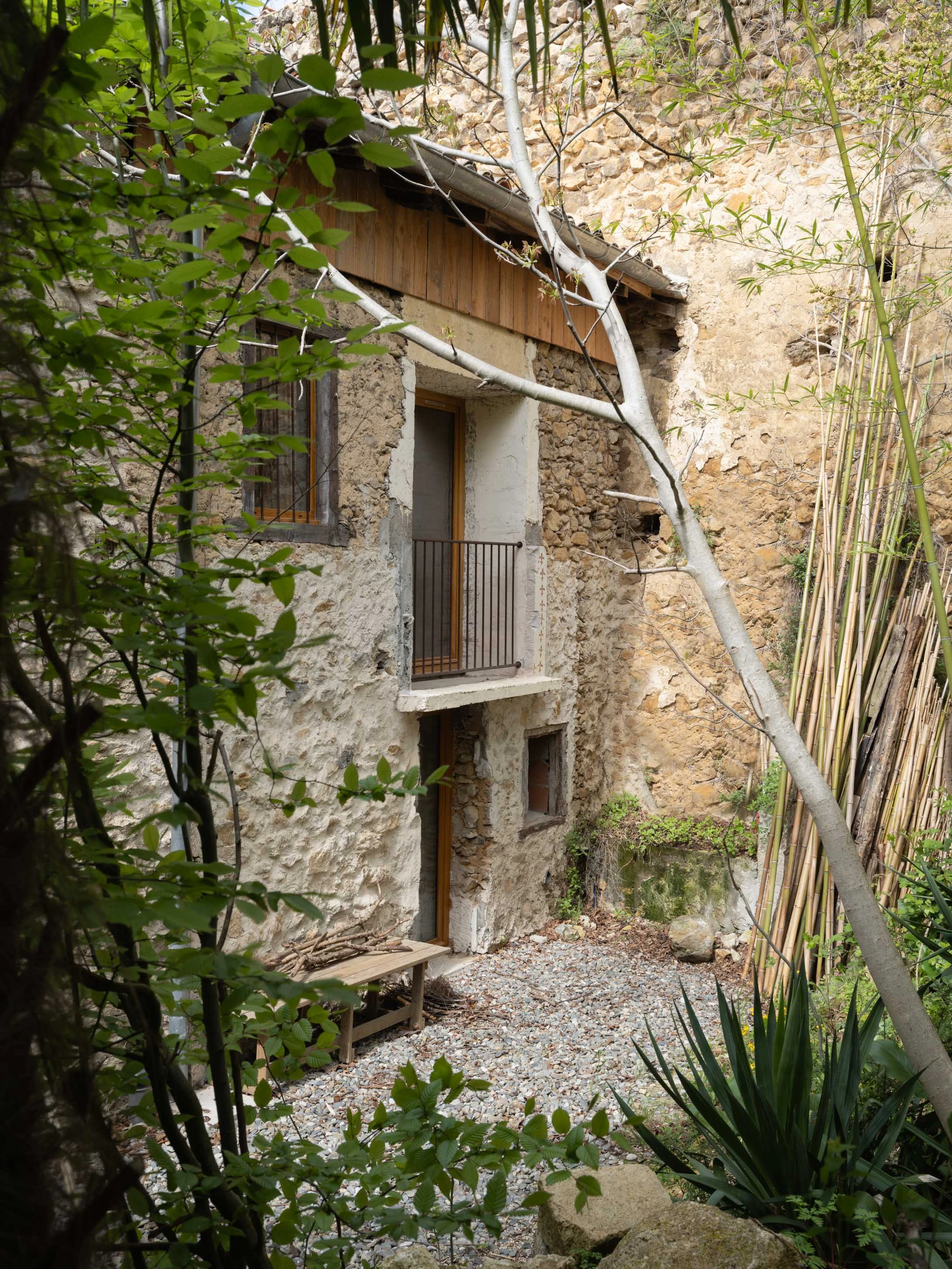 Maison Enzo by Les Ateliers Permanents, Aurignac, France, stone renovation, medieval village house, contemporary architecture