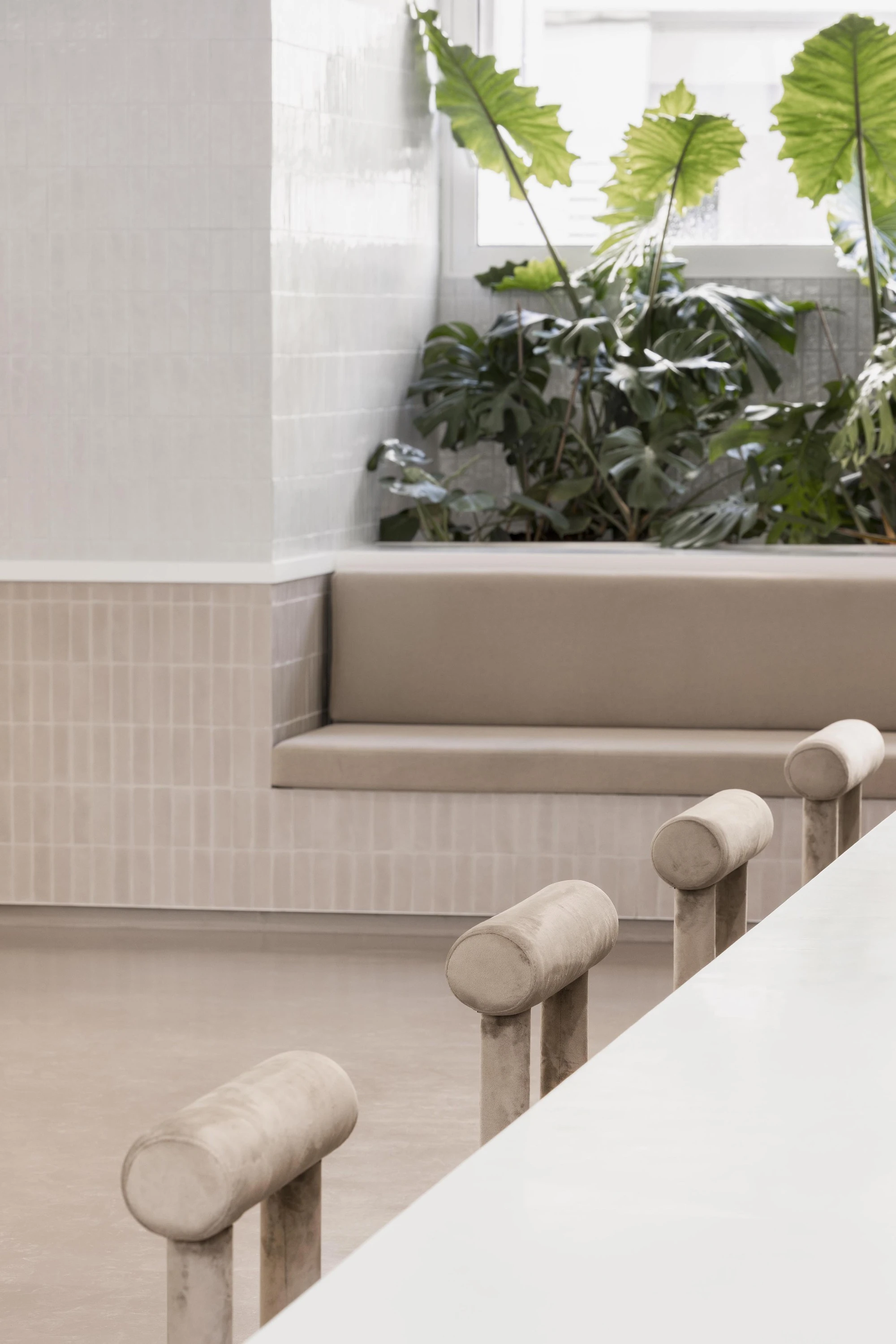 Vedalia Salon by NYSA, Ampelokipoi, Athens, Greece, beauty salon interiors, tile, plants, wellness architecture