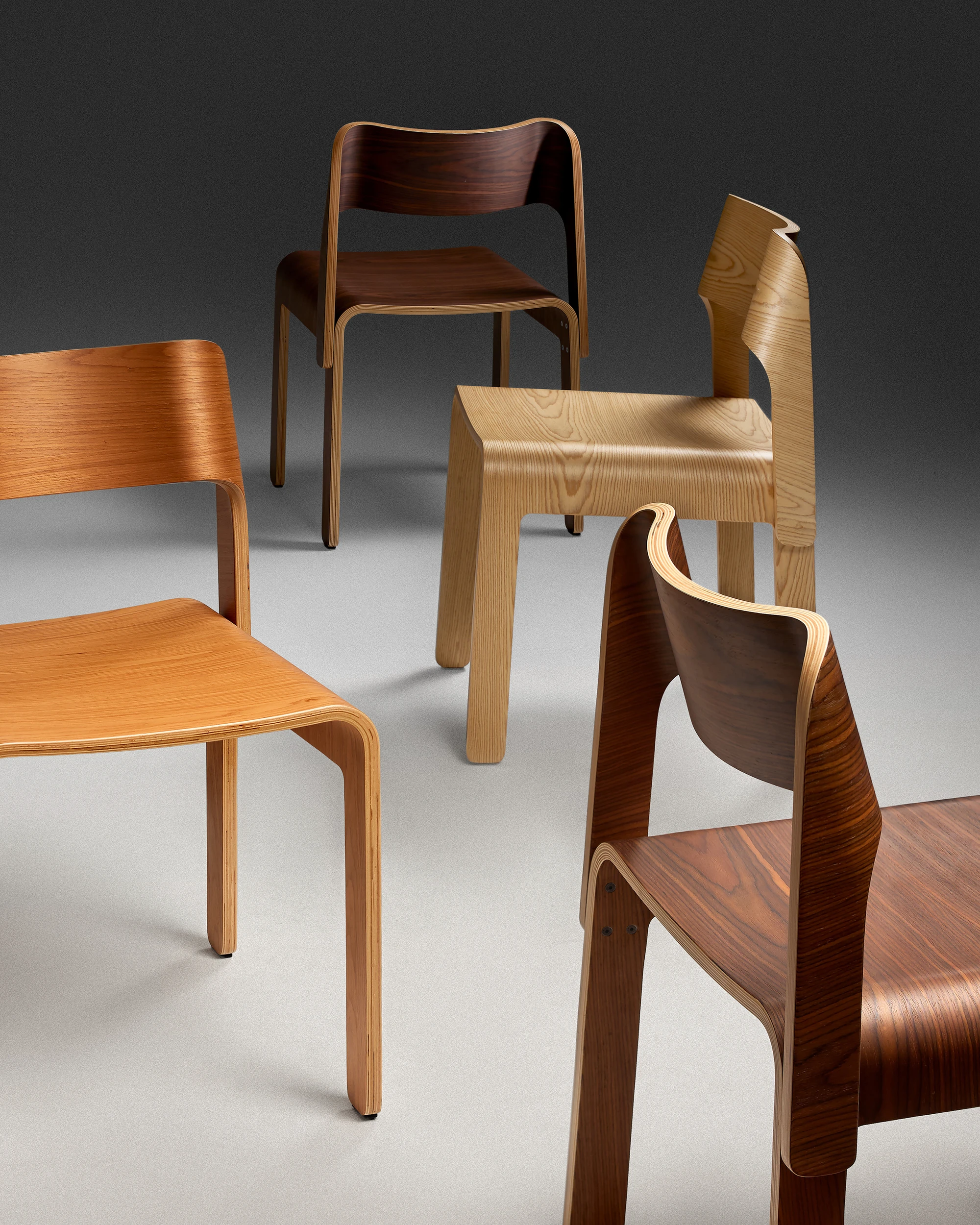 Wave Chair by Arseny Brodach, bent beech plywood chair, moulded laminated plywood, furniture design, ergonomic