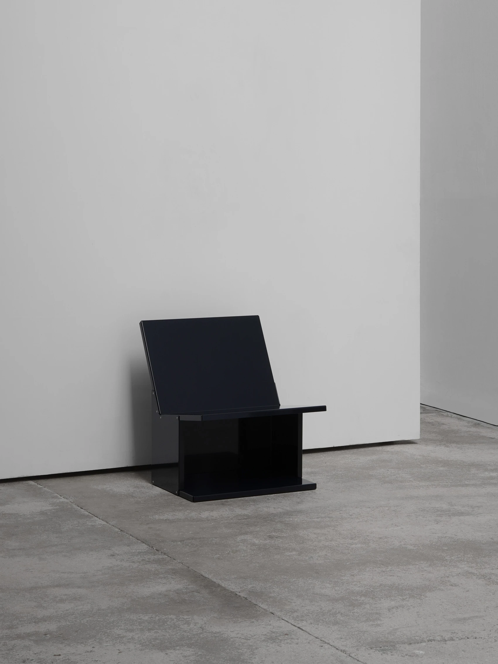 Azukimé low chair by CPRV, riveted bent aluminum, French industrial design, furniture