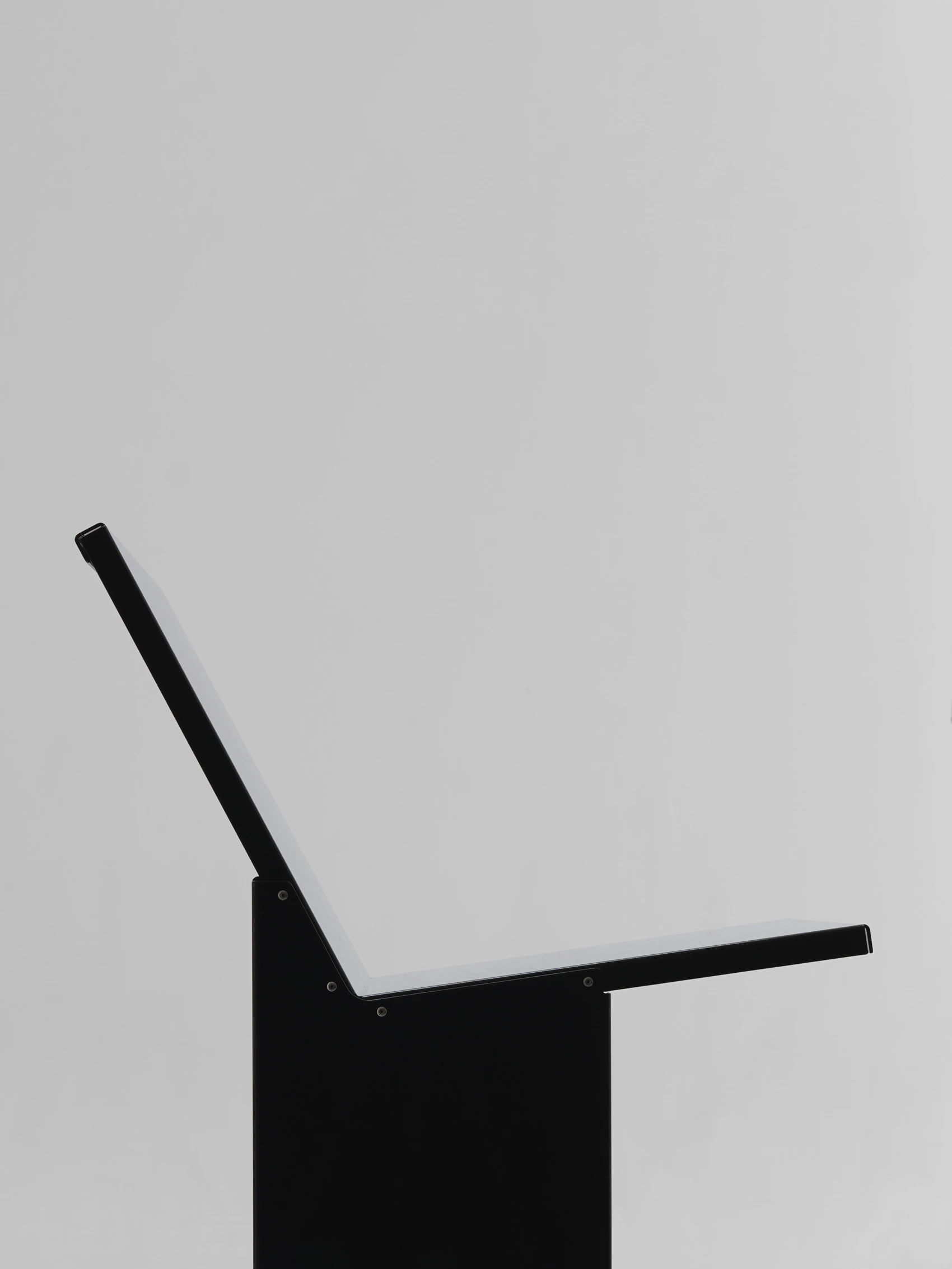 Azukimé low chair by CPRV, riveted bent aluminum, French industrial design, furniture