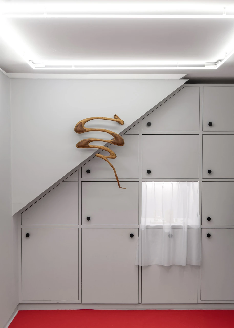 Here Be Small Monsters group exhibition, Paris France, ceramic sculpture installation, Emergency Space