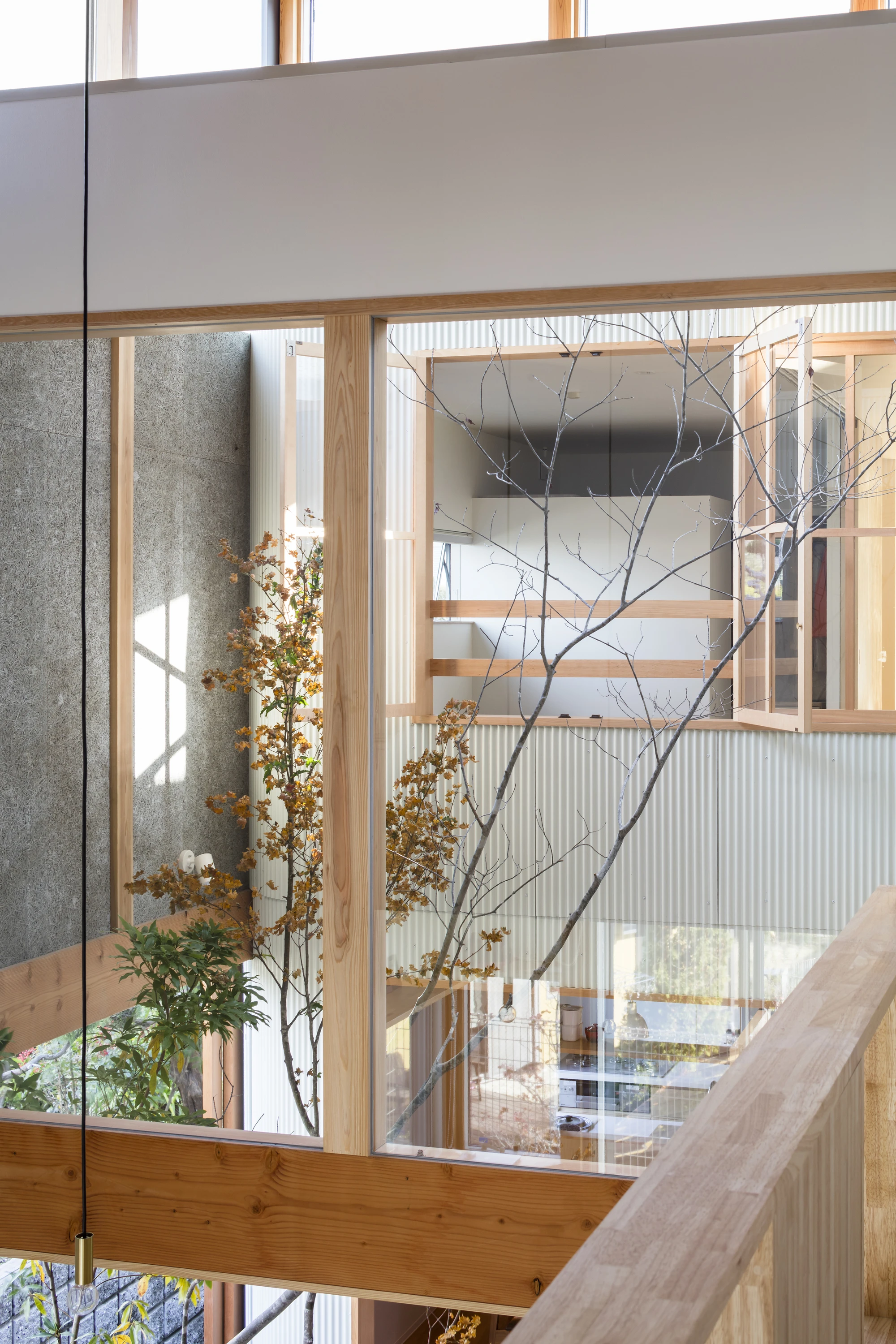 Melt house by SAI Architectural Design Office Satoshi Saito, Yao Osaka Japan, narrow courtyard house, dry garden