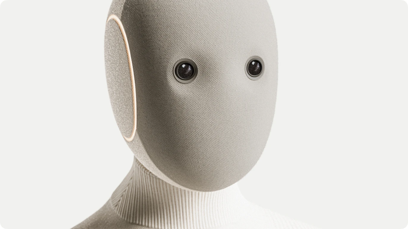 NEO humanoid home robot by 1X, Palo Alto, consumer robotics, domestic technology, product design