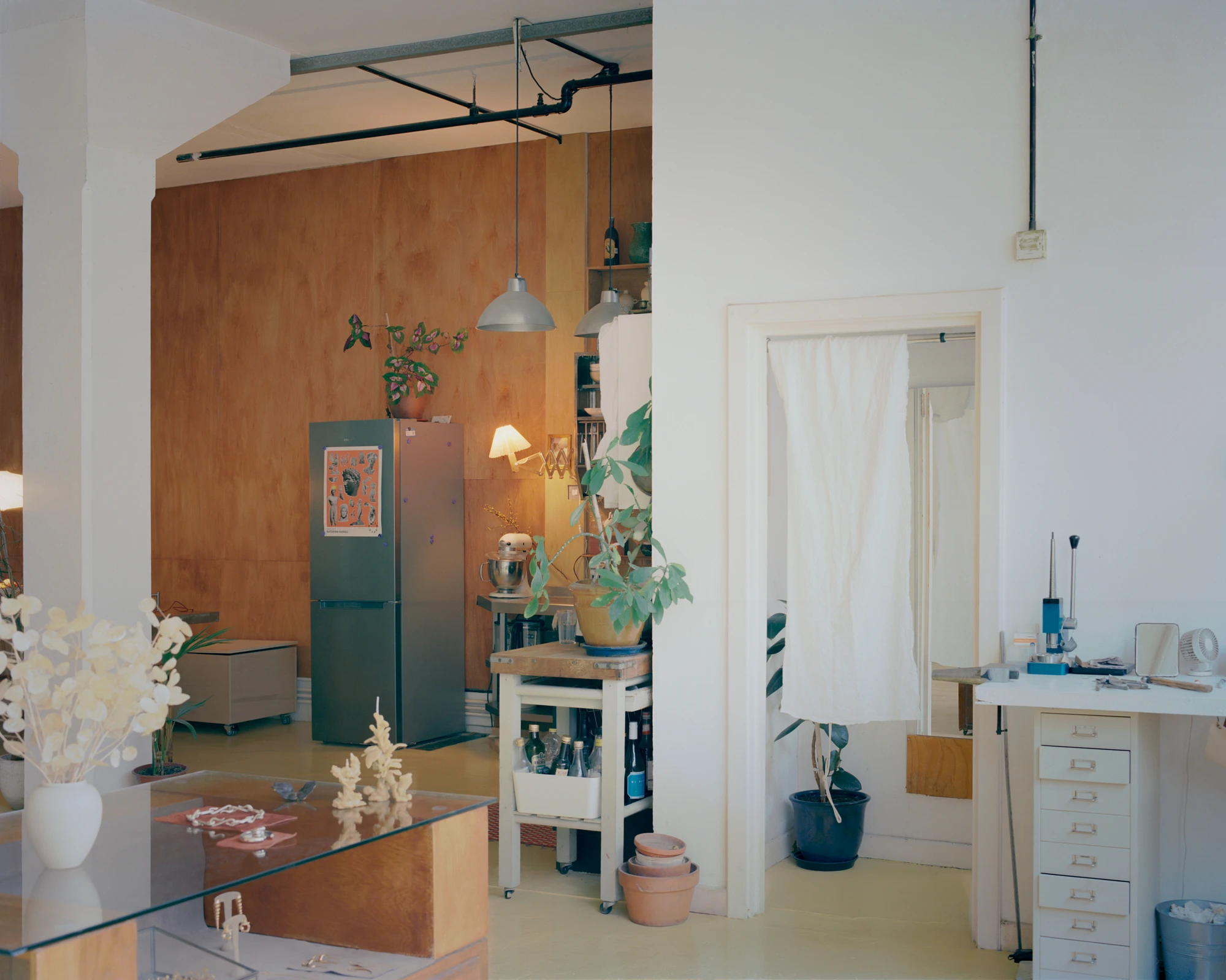 Unit 2F Hackney Wick Studio House by Mutter, London warehouse interior, jewellery studio, creative living space
