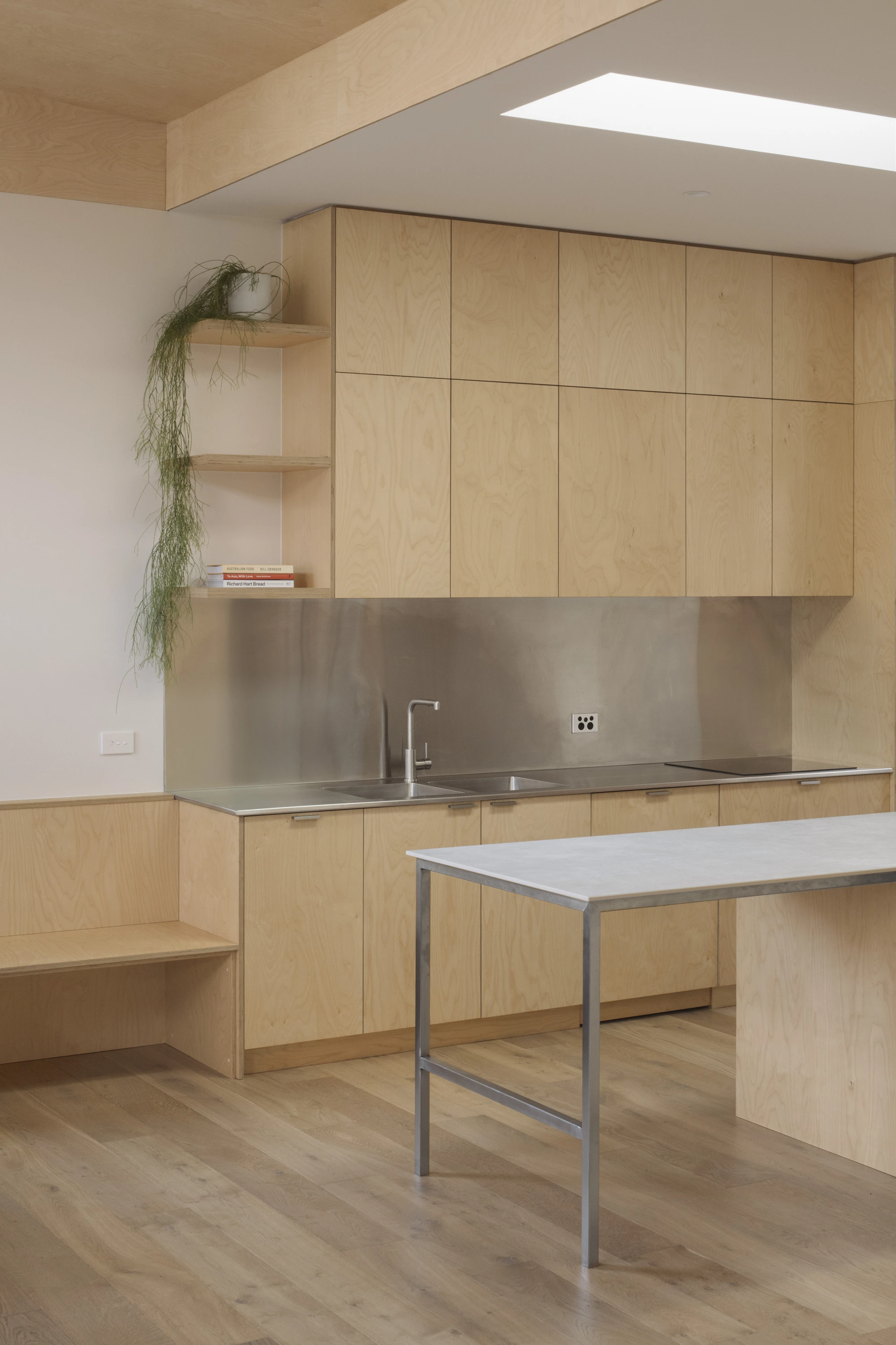 First House Past the Trees by Josh Cole WORKCRAFT in Barwon Heads Australia, residential architecture built around protected Moonah trees with fibre-cement and timber batten screens