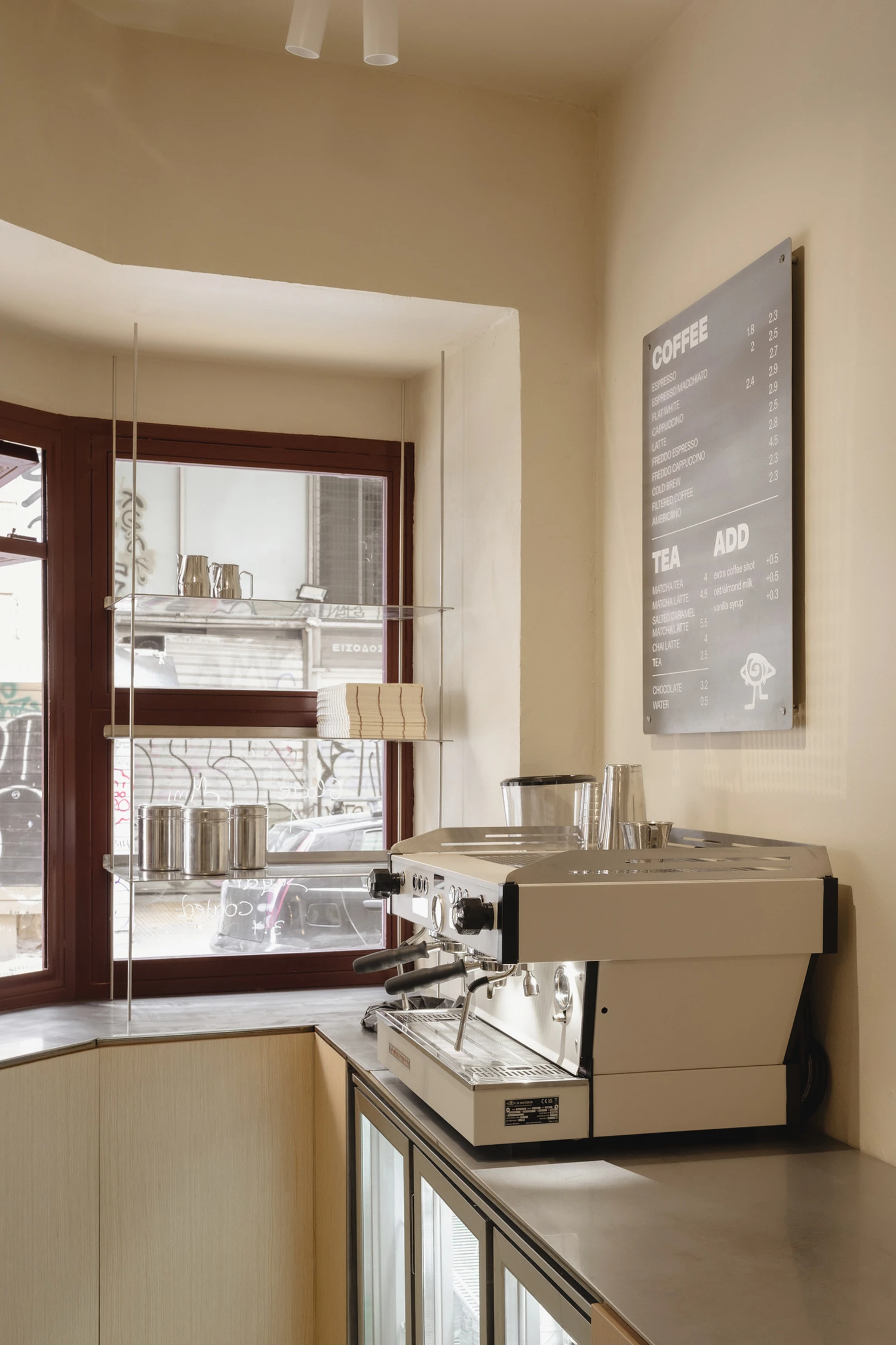 Ugly Rolls by Georgios Apostolopoulos Architects, Athens, bakery, corner shop, interior design, Athens Guide