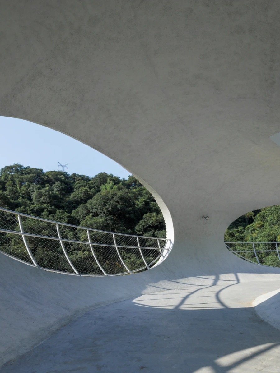 Resting Loop with Views by HCCH Studio, concrete pavilion, cycling rest stop, Huizhou, China, Mount Luofu, guide, off-the-grid