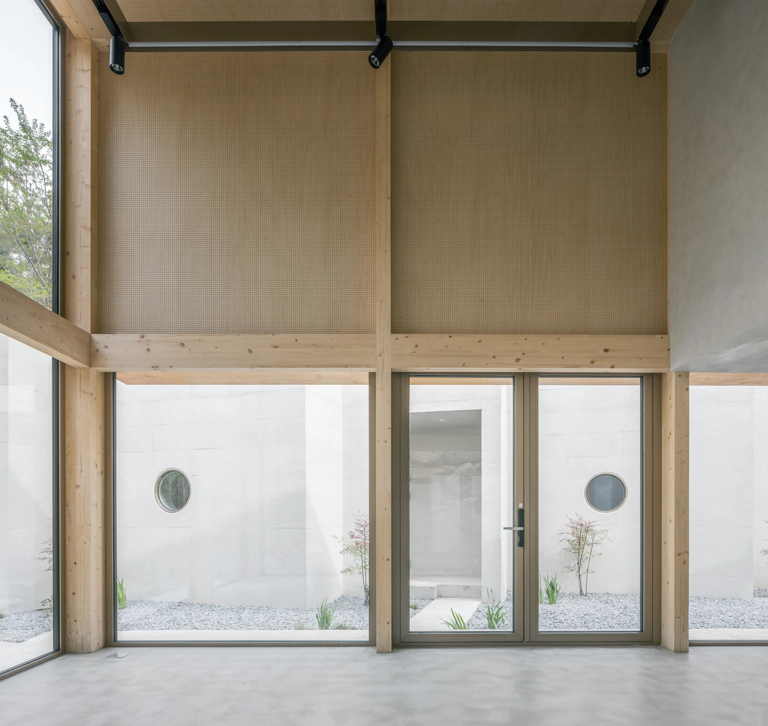 AT.MOS.PHERE work retreat by Agit Studio Architects with concrete and timber volumes, family house, architecture, South Korea