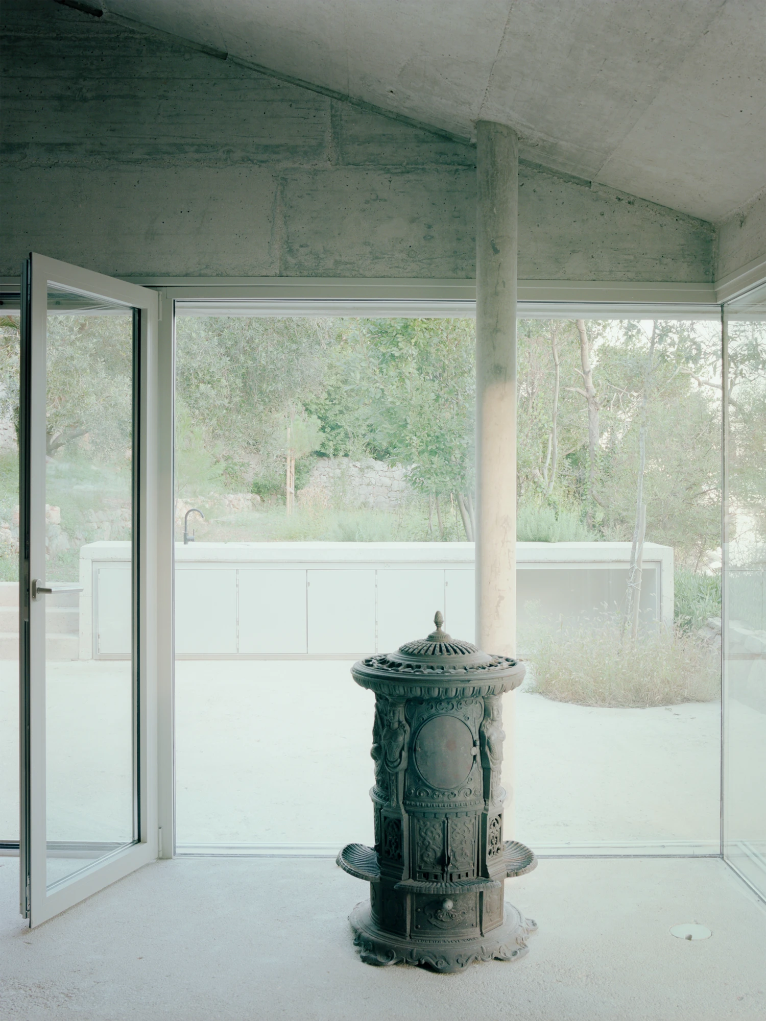 Pretpec traditional summer kitchen reconstruction by Gusić+Lončarić on Croatian coast, architecture, concrete house, minimalism