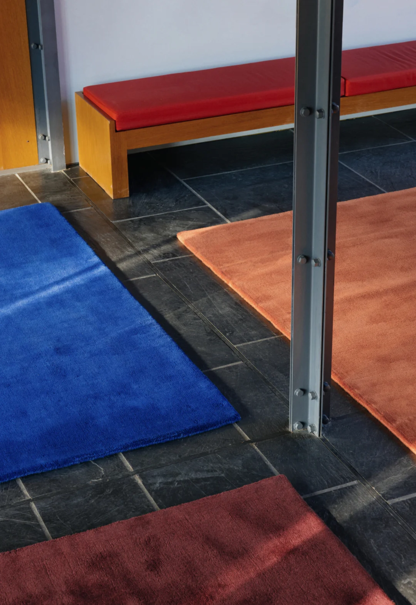 LAYERED introduces La Palette 1931/1959, a series of four wool rugs inspired by Le Corbusier's groundbreaking ideas on color and design