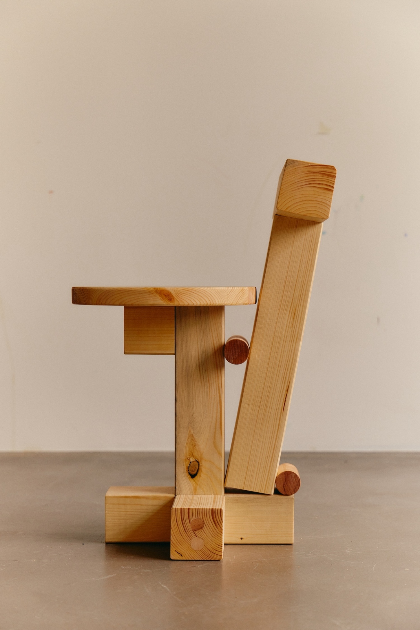 INDERGARTEN by Yellow Nose Studio is a collection of playful explorations of form and function wood objects seating