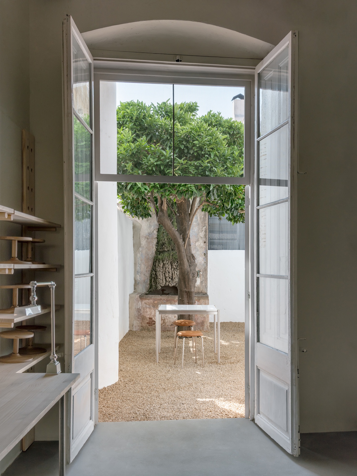Catalina Studio by Correa Studio is a modular, tactile minimalist space for ceramic in Barcelona where form supports function and flow