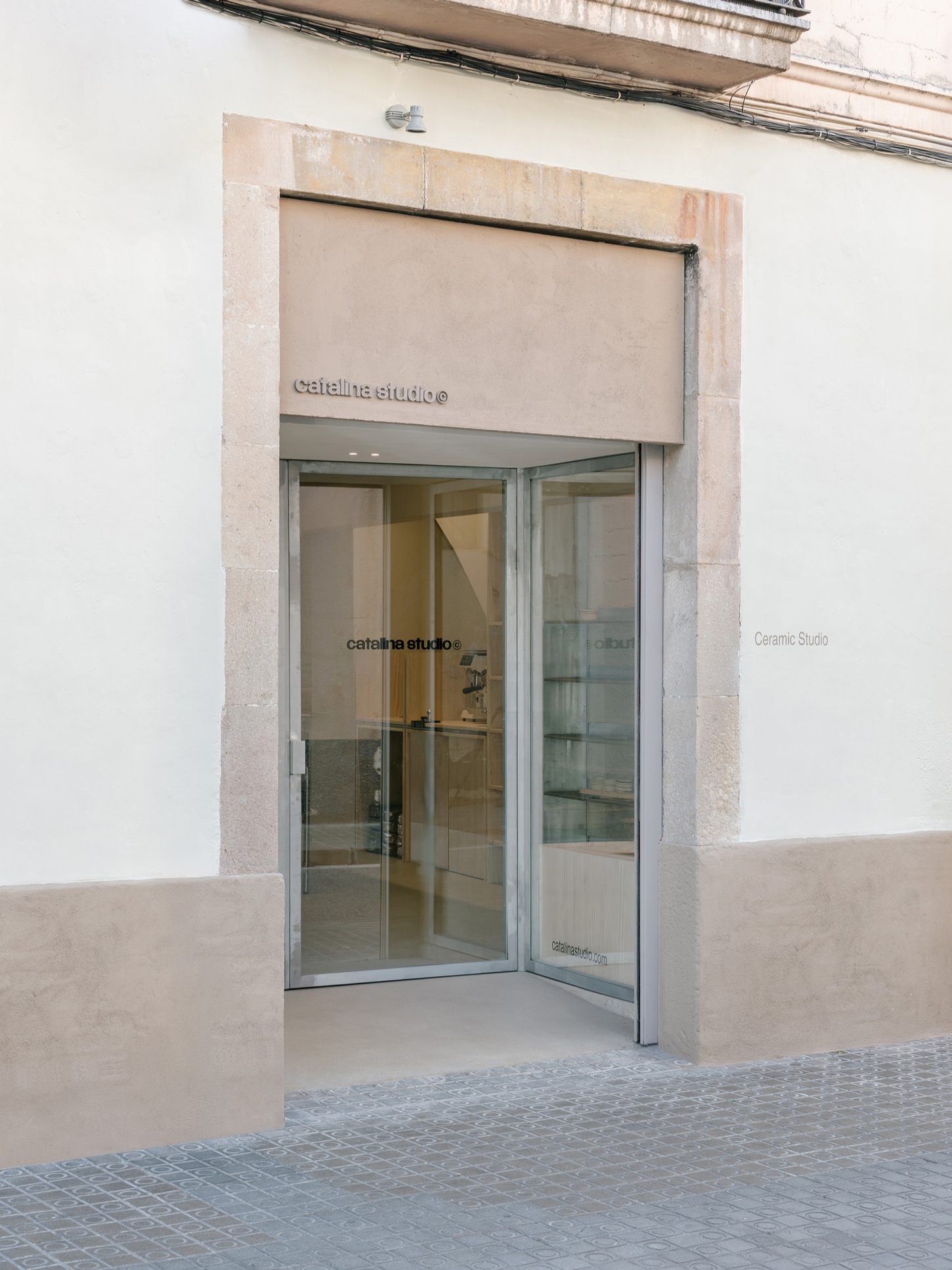 Catalina Studio by Correa Studio is a modular, tactile minimalist space for ceramic in Barcelona where form supports function and flow