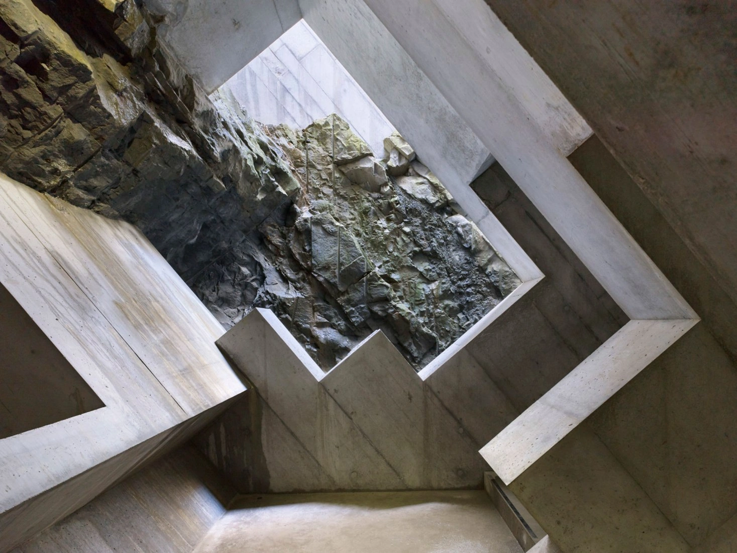 Glacier Garden Museum (Gletschergarten) Extension by Miller & Maranta, architecture, concrete, stone, museum, nature
