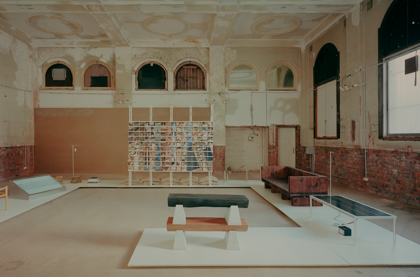 'Call Out' by DO WORKS — DO WORKS' exhibition piece stages a collection of functional objects within a derelict institutional space.