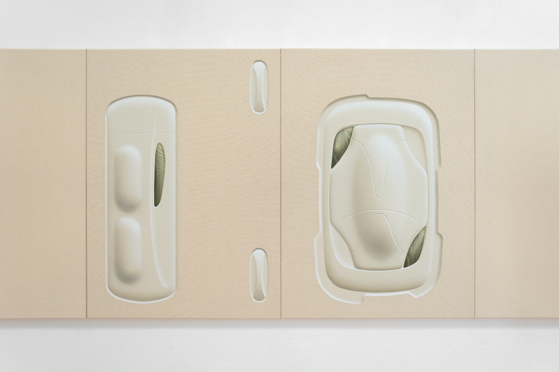 [face_not_recognized] by Milan Vagač — Milan Vagač's [face_not_recognized] series presents abstracted vehicles as featureless forms within nested rectangular frames.