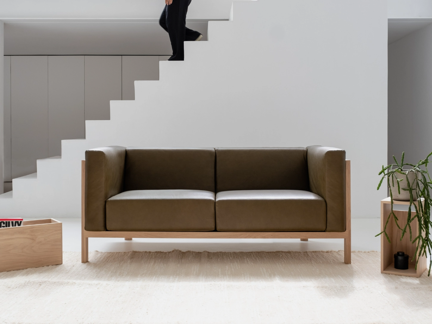 Lift Sofa by Julien Renault for MOR, craft, wood, minimalism, design
