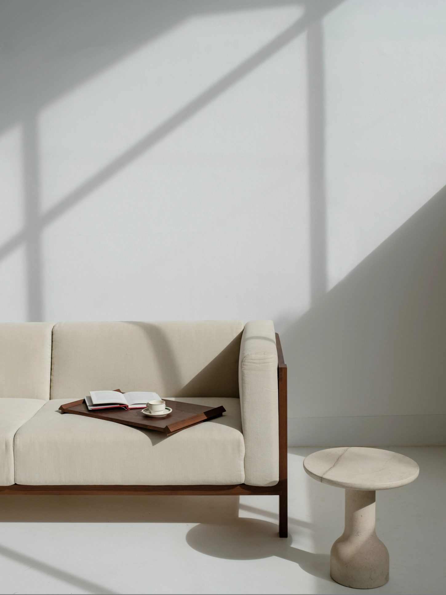 Lift Sofa by Julien Renault for MOR, craft, wood, minimalism, design